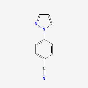 4-(1H-Pyrazol-1-yl)benzonitrile chemical structure (CAS 25699-83-6)