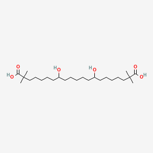 8,14-Dihydroxy-2,2,20,20-tetramethylhenicosanedioic acid chemical structure (CAS 2570179-40-5)