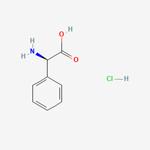 (R)-2-Amino-2-phenylacetic acid hydrochloride chemical structure (CAS 25705-52-6)