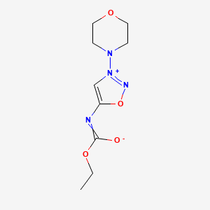 (Ethoxycarbonyl)(3-morpholino-1,2,3-oxadiazol-3-ium-5-yl)amide chemical structure (CAS 25717-80-0)