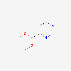 4-Dimethoxymethylpyrimidine chemical structure (CAS 25746-87-6)