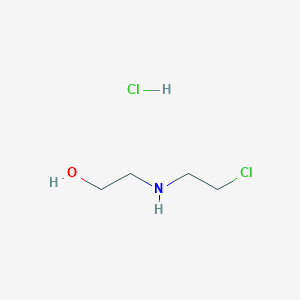 2-((2-Chloroethyl)amino)ethanol hydrochloride chemical structure (CAS 2576-29-6)