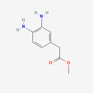 Methyl 2-(3,4-diaminophenyl)acetate chemical structure (CAS 257632-89-6)