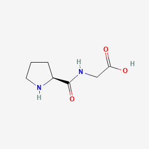 (S)-2-(Pyrrolidine-2-carboxamido)acetic acid chemical structure (CAS 2578-57-6)
