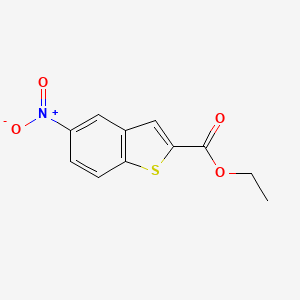 Ethyl 5-nitrobenzo[b]thiophene-2-carboxylate chemical structure (CAS 25785-09-5)