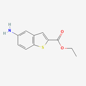 Ethyl 5-aminobenzo[b]thiophene-2-carboxylate chemical structure (CAS 25785-10-8)
