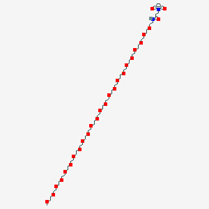 3-(2,5-Dioxo-2,5-dihydro-1H-pyrrol-1-yl)-N-(2,5,8,11,14,17,20,23,26,29,32,35,38,41,44,47,50,53,56,59,62,65,68,71-tetracosaoxatriheptacontan-73-yl)propanamide chemical structure (CAS 2579693-28-8)