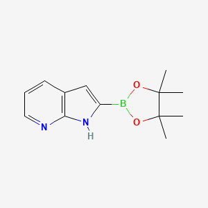 2-(4,4,5,5-Tetramethyl-1,3,2-dioxaborolan-2-yl)-1H-pyrrolo[2,3-b]pyridine chemical structure (CAS 2580027-30-9)