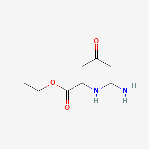 Ethyl 6-amino-4-hydroxypicolinate chemical structure (CAS 2580186-80-5)