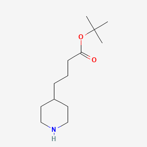 tert-Butyl 4-(piperidin-4-yl)butanoate chemical structure (CAS 2580221-63-0)