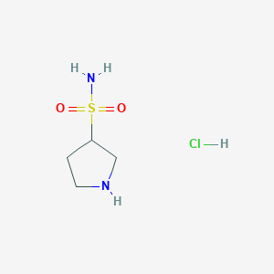 Pyrrolidine-3-sulfonamide hydrochloride chemical structure (CAS 2580250-43-5)