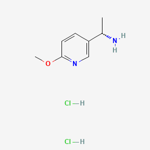 (S)-1-(6-Methoxypyridin-3-yl)ethan-1-amine dihydrochloride chemical structure (CAS 2581934-10-1)
