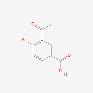3-Acetyl-4-bromobenzoic acid chemical structure (CAS 258273-36-8)