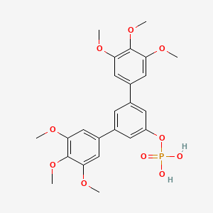 3,3'',4,4'',5,5''-Hexamethoxy-[1,1':3',1''-terphenyl]-5'-yl dihydrogen phosphate chemical structure (CAS 2582757-90-0)