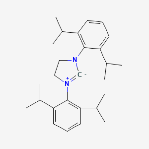 1,3-Bis(2,6-diisopropylphenyl)imidazolidin-2-ylidene chemical structure (CAS 258278-28-3)