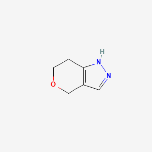 2,4,6,7-Tetrahydropyrano[4,3-c]pyrazole chemical structure (CAS 258353-57-0)