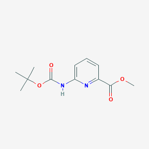 Methyl 6-((tert-butoxycarbonyl)amino)picolinate chemical structure (CAS 258497-48-2)