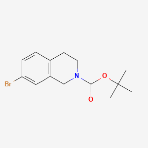 tert-Butyl 7-bromo-3,4-dihydroisoquinoline-2(1H)-carboxylate chemical structure (CAS 258515-65-0)