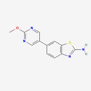 6-(2-Methoxypyrimidin-5-yl)benzo[d]thiazol-2-amine chemical structure (CAS 2585198-87-2)