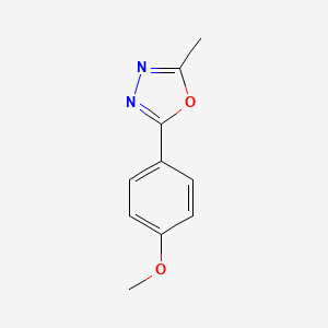 2-(4-Methoxyphenyl)-5-methyl-1,3,4-oxadiazole chemical structure (CAS 25877-54-7)