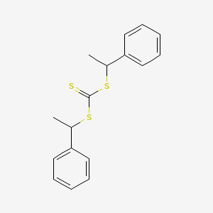 Bis(1-phenylethyl) carbonotrithioate chemical structure (CAS 259195-14-7)
