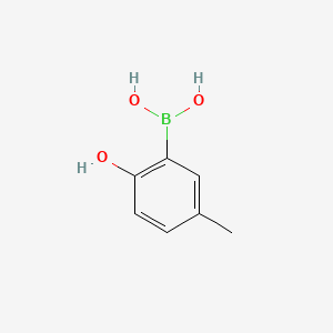 (2-Hydroxy-5-methylphenyl)boronic acid chemical structure (CAS 259209-21-7)