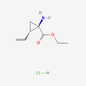 Ethyl (1R,2S)-1-amino-2-vinylcyclopropane-1-carboxylate hydrochloride chemical structure (CAS 259214-56-7)