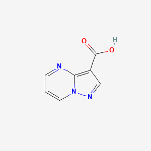 Pyrazolo[1,5-a]pyrimidine-3-carboxylic acid chemical structure (CAS 25940-35-6)