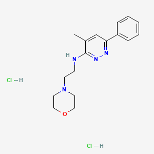 4-Methyl-N-(2-morpholinoethyl)-6-phenylpyridazin-3-amine dihydrochloride chemical structure (CAS 25953-17-7)