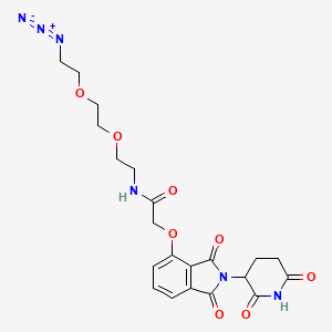 N-(2-(2-(2-Azidoethoxy)ethoxy)ethyl)-2-((2-(2,6-dioxopiperidin-3-yl)-1,3-dioxoisoindolin-4-yl)oxy)acetamide chemical structure (CAS 2597167-26-3)