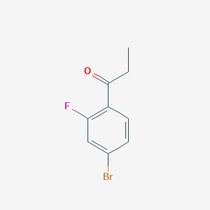1-(4-Bromo-2-fluorophenyl)propan-1-one chemical structure (CAS 259750-61-3)