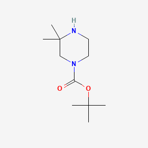 tert-Butyl 3,3-dimethylpiperazine-1-carboxylate chemical structure (CAS 259808-67-8)