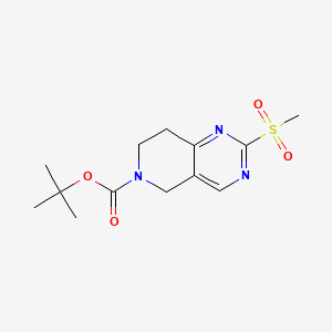 tert-Butyl 7,8-dihydro-2-(methylsulfonyl)pyrido[4,3-d]pyrimidine-6(5H)-carboxylate chemical structure (CAS 259809-79-5)