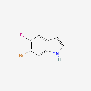 6-Bromo-5-fluoro-1H-indole chemical structure (CAS 259860-08-7)
