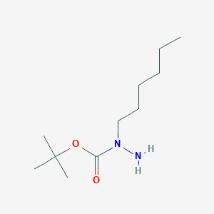 tert-Butyl 1-hexylhydrazine-1-carboxylate chemical structure (CAS 259870-73-0)