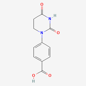 4-(2,4-Dioxotetrahydropyrimidin-1(2H)-yl)benzoic acid chemical structure (CAS 2599846-40-7)