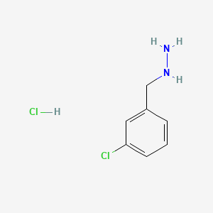 (3-Chlorobenzyl)hydrazine hydrochloride chemical structure (CAS 260057-49-6)