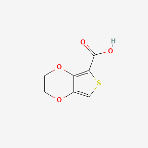 2,3-Dihydrothieno[3,4-b][1,4]dioxine-5-carboxylic acid chemical structure (CAS 260063-21-6)