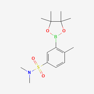 N,N,4-Trimethyl-3-(4,4,5,5-tetramethyl-1,3,2-dioxaborolan-2-yl)benzenesulfonamide chemical structure (CAS 2601569-98-4)