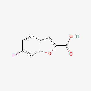 6-Fluorobenzofuran-2-carboxylic acid chemical structure (CAS 26018-66-6)
