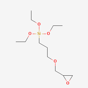 Triethoxy(3-(oxiran-2-ylmethoxy)propyl)silane chemical structure (CAS 2602-34-8)