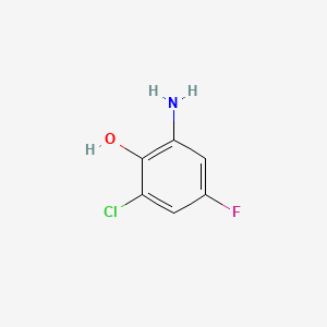 2-Amino-6-chloro-4-fluorophenol chemical structure (CAS 260253-17-6)