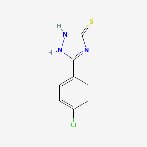 5-(4-Chlorophenyl)-4H-1,2,4-triazole-3-thiol chemical structure (CAS 26028-65-9)