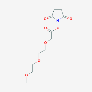 2,5-Dioxopyrrolidin-1-yl 2-(2-(2-methoxyethoxy)ethoxy)acetate chemical structure (CAS 260428-99-7)