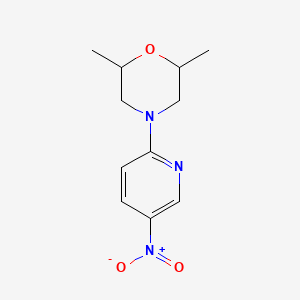 2,6-Dimethyl-4-(5-nitropyridin-2-yl)morpholine chemical structure (CAS 260447-04-9)