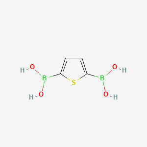 Thiophene-2,5-diyldiboronic acid chemical structure (CAS 26076-46-0)