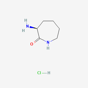 (S)-3-Aminoazepan-2-one hydrochloride chemical structure (CAS 26081-07-2)