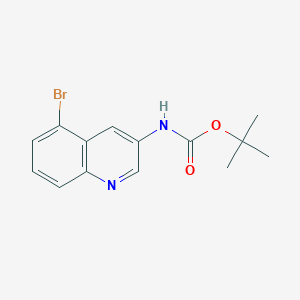 tert-Butyl (5-bromoquinolin-3-yl)carbamate chemical structure (CAS 2609787-74-6)