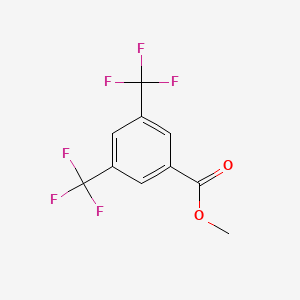 Methyl 3,5-bis(trifluoromethyl)benzoate chemical structure (CAS 26107-80-2)