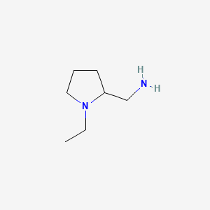 2-(Aminomethyl)-1-ethylpyrrolidine chemical structure (CAS 26116-12-1)